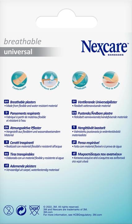 Actual product image Nexcare Breathable Universal Plaster (40 x)