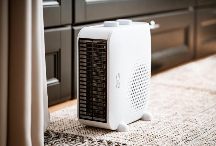 Actual product image Adler Heater AD 7725w Fan heater, 2000 W, Number of power levels 2, Baltas (2000 W)