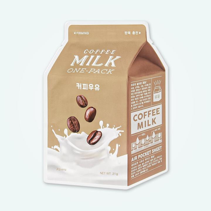 Immagine prodotto A'Pieu Maschera in fogli di latte al caffè One Pack (1000 ml)