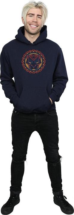 Actual product image Mens Black Panther Tribal Panther Icon Hoodie (L)