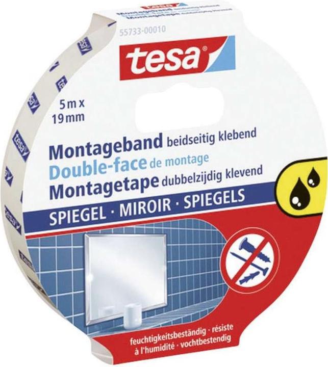Produktbild tesa Powerbond MIRROR doppelseitiges Montageband für Spiegel (19 mm)
