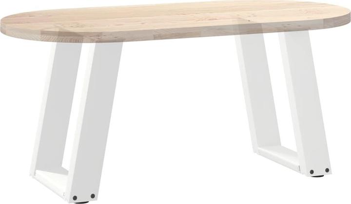 Produktbild VidaXL Couchtischbeine U-Form 2 Stk. Weiss 28x(42-43) cm Stahl Tischbein