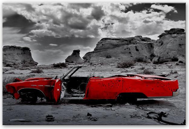 Image du produit Trenddeko Cadillac rouge (60 x 40 cm)