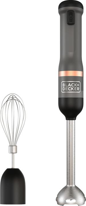 Black & Decker Mixeur plongeant Kitchen Wand Gris, 2 pièces