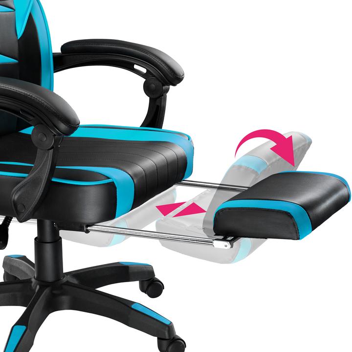 Produktbild tectake Racing Bürostuhl mit Fussstütze