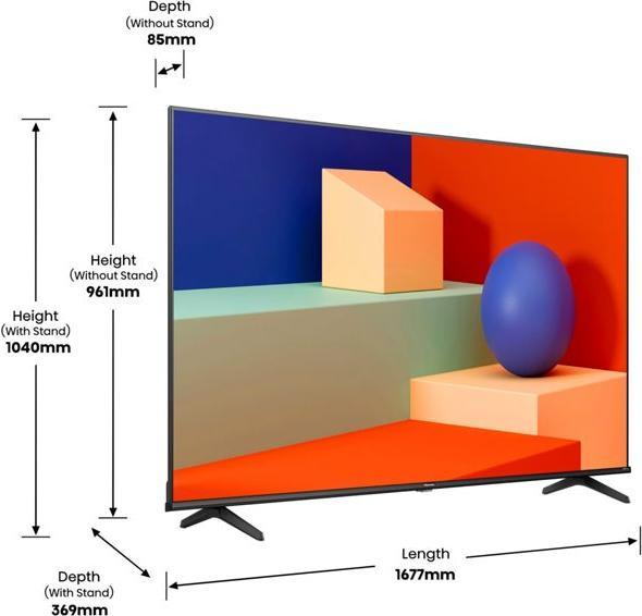 Immagine prodotto Hisense TV 75A6K (75", LCD, UHD, 2023)