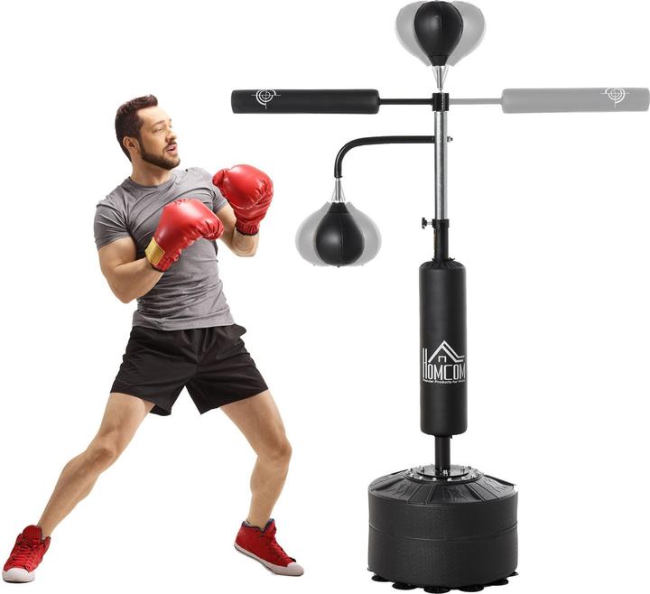Image du produit Homcom Stand de boxe 3 en 1 avec 2 speed balls (88 cm, 11.50 kg)
