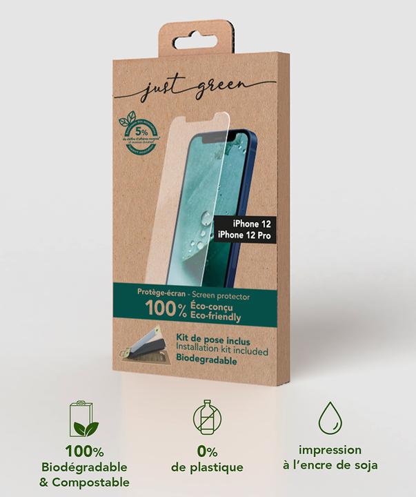 Actual product image Just Green Bio Screen Protector (1 Piece, Apple iPhone 12, Apple iPhone 12 Pro)