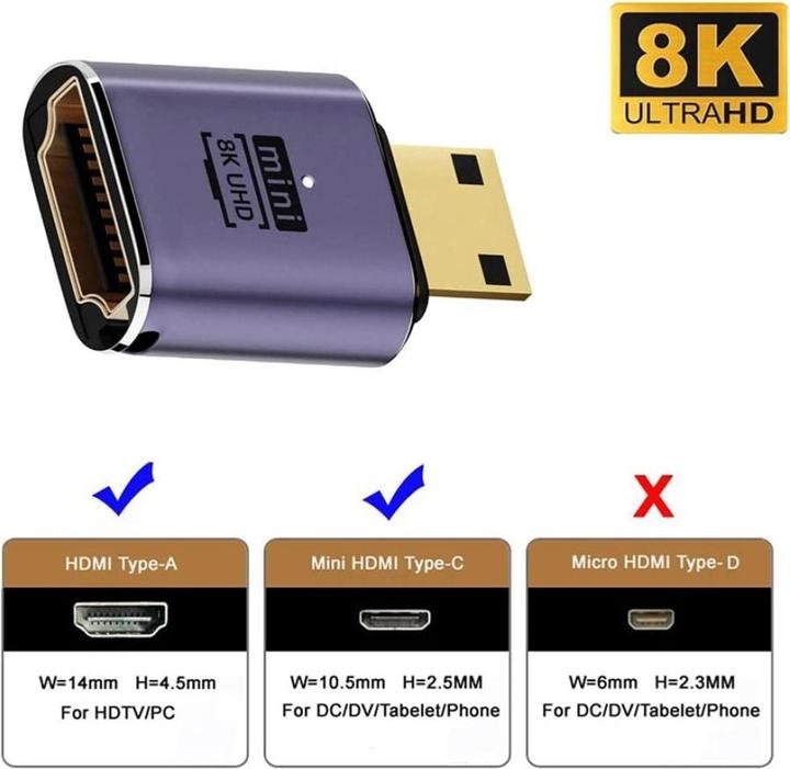 Produktbild PowerGuard HDMI auf HDMI 2.1 90-Grad Winkel Left Adapter (HDMI)