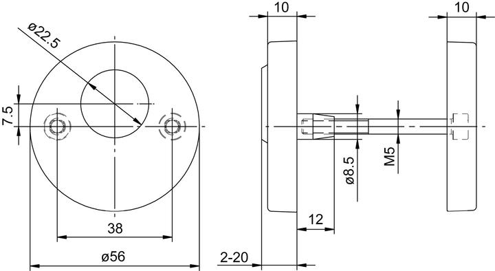 Actual product image Mega Cylinder protection rosettes 34.101 (Door rosette)