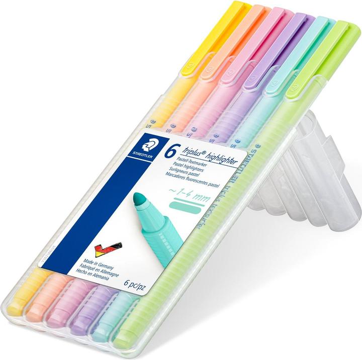 Produktbild Staedtler Textmarker triplus pastel 6St Box (6 Farben, 4 mm, 6 x)