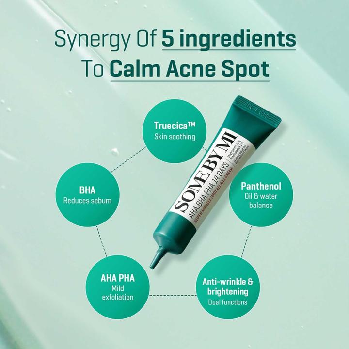 Produktbild Some By Mi AHA.BHA.PHA 4Days Super Miracle Spot All Kill Cream (30 ml, 24h Creme)
