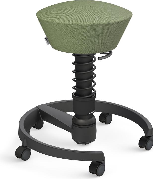Image du produit Aeris Pouf Swopper 102HBSTBK noir/vert, avec roulettes