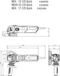 Immagine prodotto Metabo Smerigliatrice angolare WEA 17-125 Carrello veloce (125 mm)