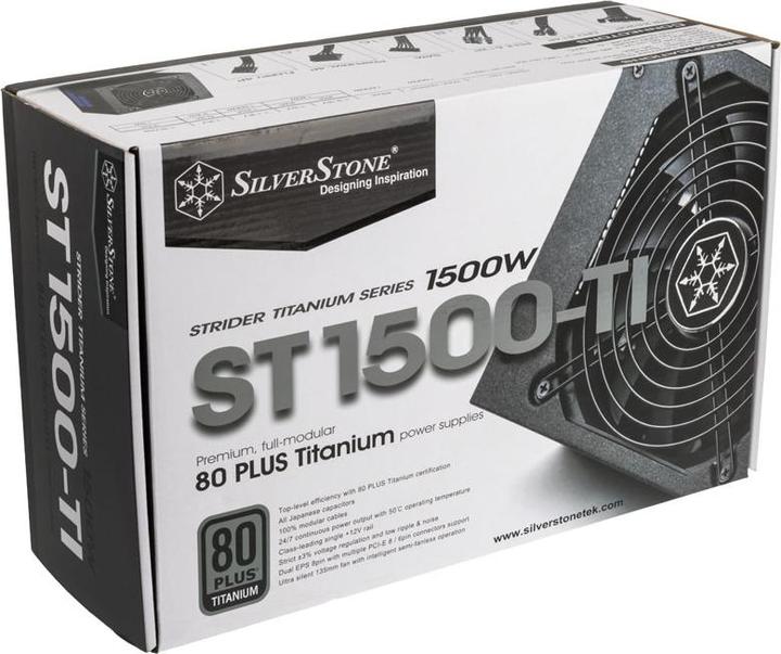 Produktbild Silverstone SST-ST1500-TI v1.1 Netzteil 80 PLUS Titanium, modular - 1500 Watt (1500 W)
