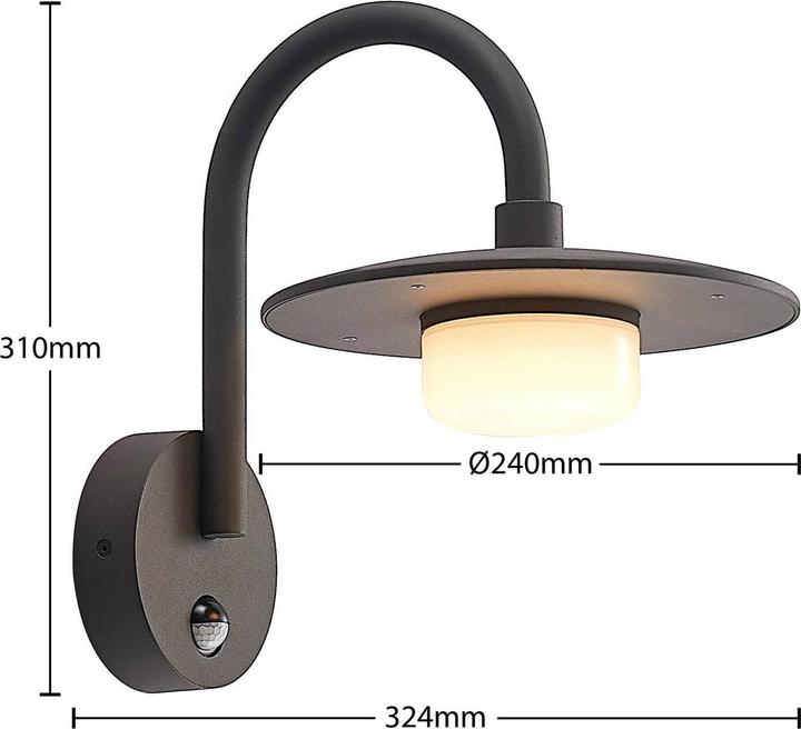 Image du produit Lucande Zamalino Applique murale d'extérieur avec capteur (GX53, IP44)