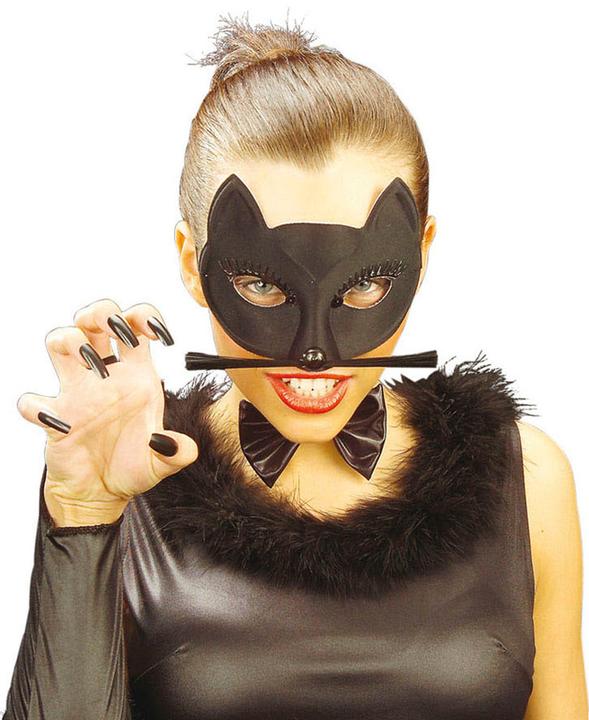 Image du produit Widmann Masque pour les yeux de chat noir Classic