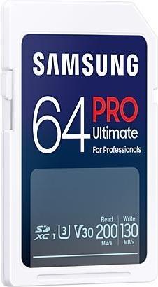 Actual product image Samsung PRO Ultimate with USB card reader (64 GB, SDXC, U3, UHS-I)