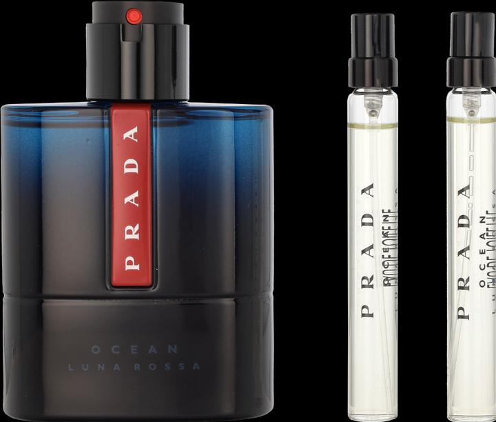 Actual product image Prada Luna Rossa Ocean 100ml Set Eau de Toilette 100ml + 2x Eau de Toilette 10ml (Eau de toilette, 120 ml)