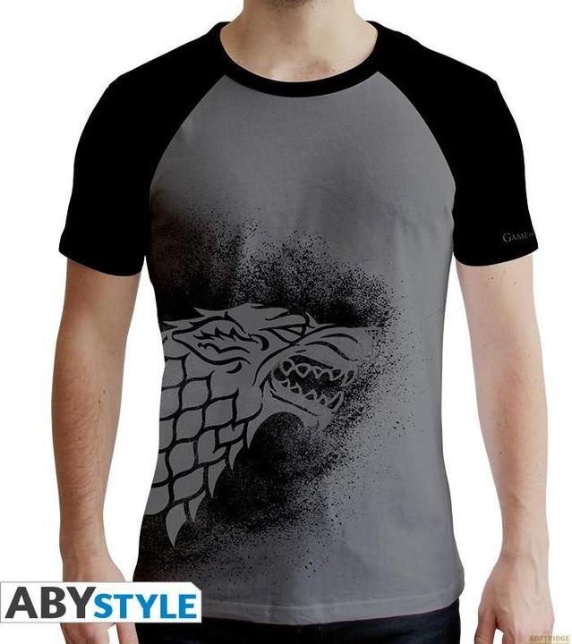 ABYstyle GAME OF THRONES - Tshirt Stark man SS grey black - premium (M)