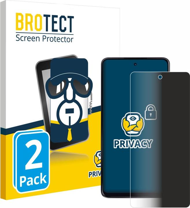 Produktbild BROTECT Sichtschutzfolie Anti-Spy Privacy Folie Blaulicht-Schutz (2 Stück, Motorola Moto G24)