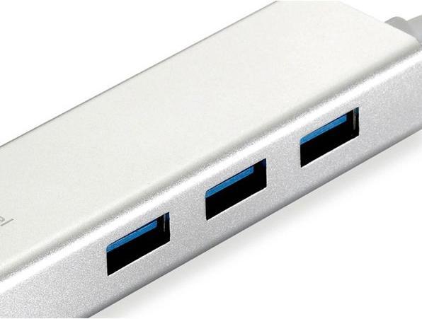 Actual product image LevelOne Adapter USB-C -> 10/100/1000,3xUSB3.0 si (USB-C, RJ45 (1x))