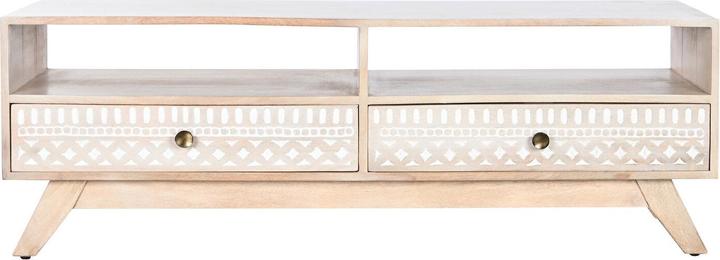Produktbild DKD Home Decor TV furniture White Natural Mango wood 130 x 40 x 45 cm (130 x 40 x 45 cm)