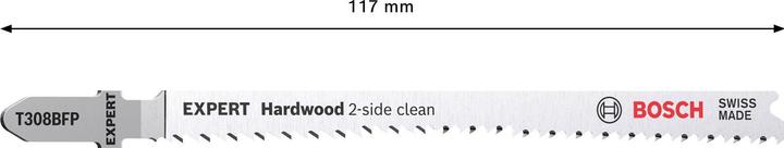 Produktbild Bosch Professional Zubehör EXPERT ‘Hardwood 2-side clean’ T 308 BFP Stichsägeblatt, 25 Stück