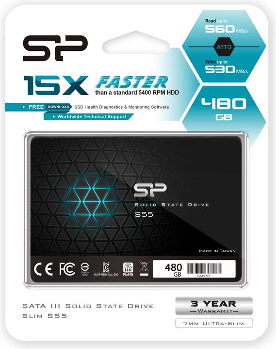 Immagine prodotto Silicon Power Sottile S55 (480 GB, 2.5")