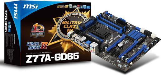 Produktbild MSI Z77a-Gd65 (LGA 1155, Intel Z77, ATX)