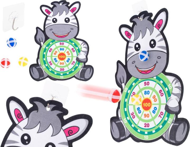 Produktbild Ikonka Klettverschluss Dart Spiel sicher Darts Ziel Zebra