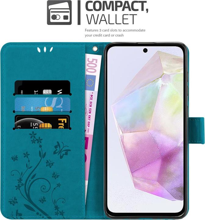 Image du produit Cadorabo Housse pour Samsung Galaxy A35 avec motif floral (Samsung Galaxy A35)