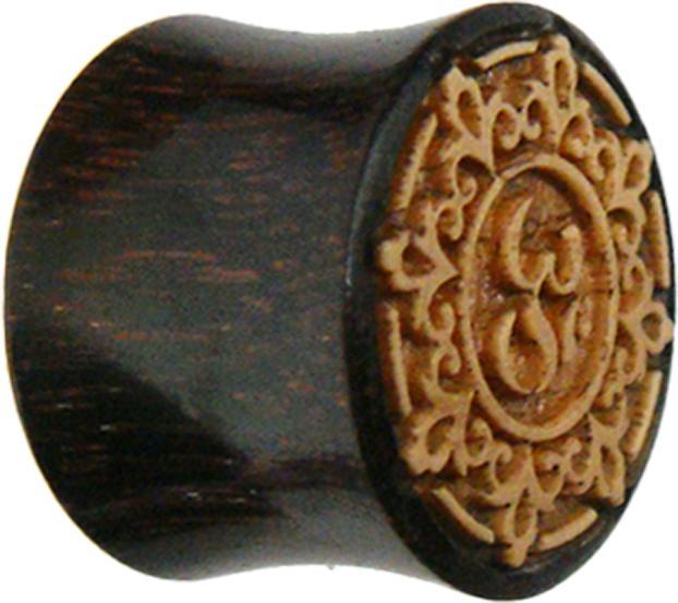 Produktbild Star Piercing Flared Plug Teakholz Om aus Tamarind Holz (ohne Messing, Titan G23)