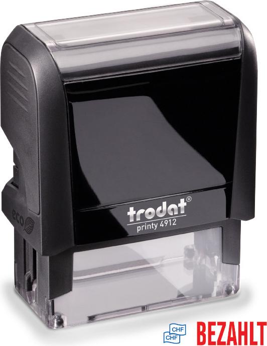 Immagine prodotto Trodat Stempel Bezahlt 4912BEZAHLT blau/rot 47x18mm