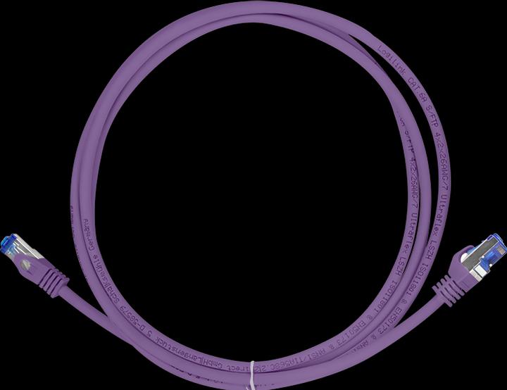Produktbild LogiLink Patchkabel Ultraflex, Kat.6A, S/FTP, 0,5 m, violett (S/FTP, CAT6a, 0.50 m)