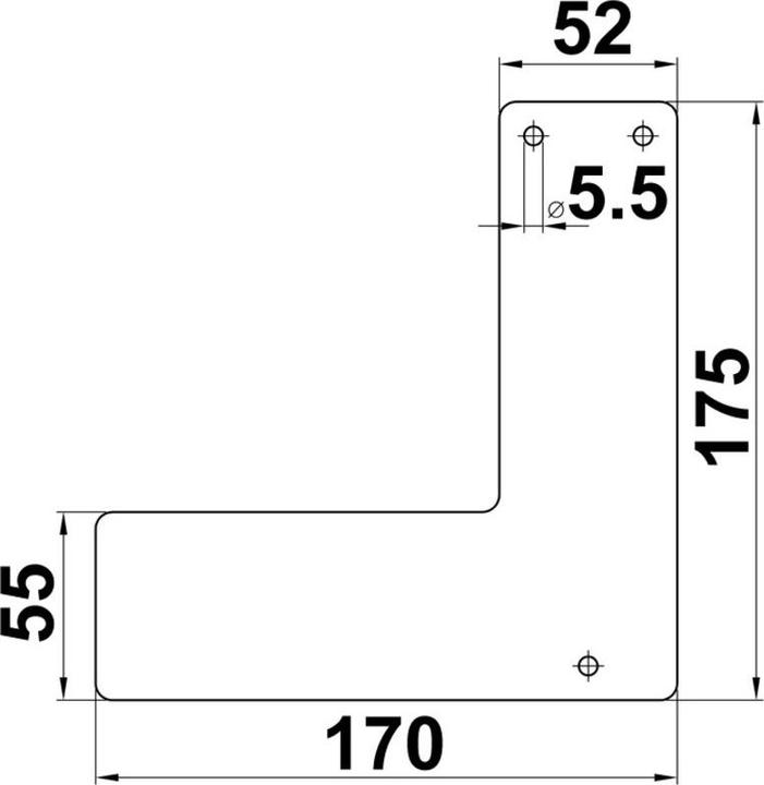 MSL Mounting plate for EH Exit controller