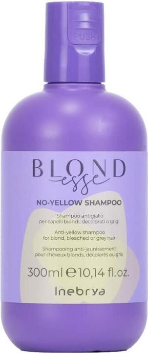 Inebrya ONDESSE No-Yellow Shampoo (ond.eached or gray hair ) - Anti-yellow reflection shampoo - (300 ml, Flüssiges Shampoo)