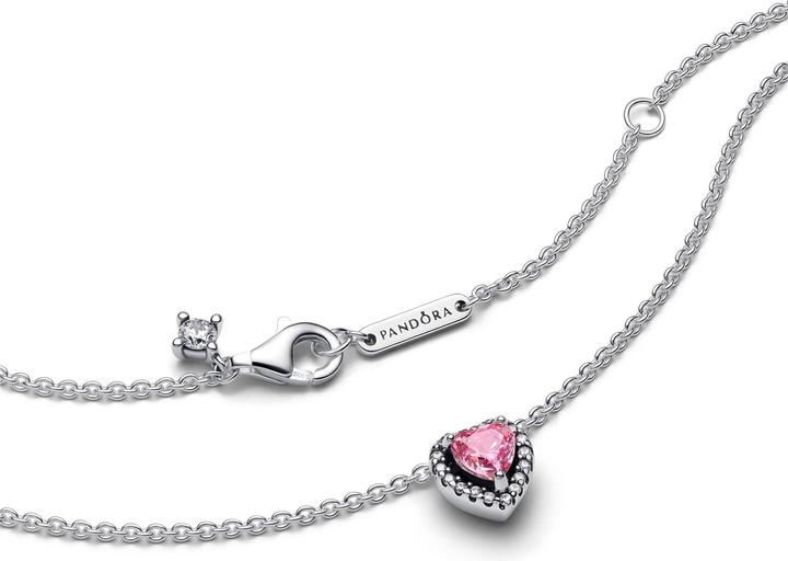 Produktbild Pandora Rosa erhöhte Herzkette (45, 925 Silber)