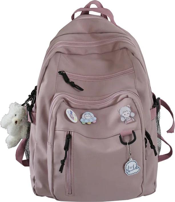 Only-Bags.Store Grosser Studentenrucksack Abzeichen Rucksack Schultasche Hohe Kapazität Rucksack Niedlich Freizeit