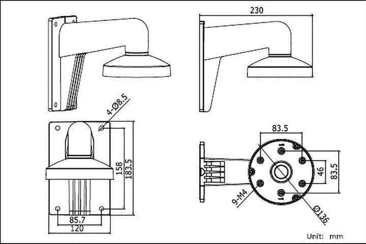 Produktbild Hikvision DS-1273ZJ-135 Wandhalterung (Montage-Kit)