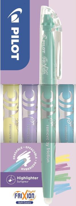 Immagine prodotto Pilot Frixion Light soft x4 giallo, viola, verde, blu - Portafoglio (Giallo, Viola, Verde, Blu, 3.30 mm, 4 x)