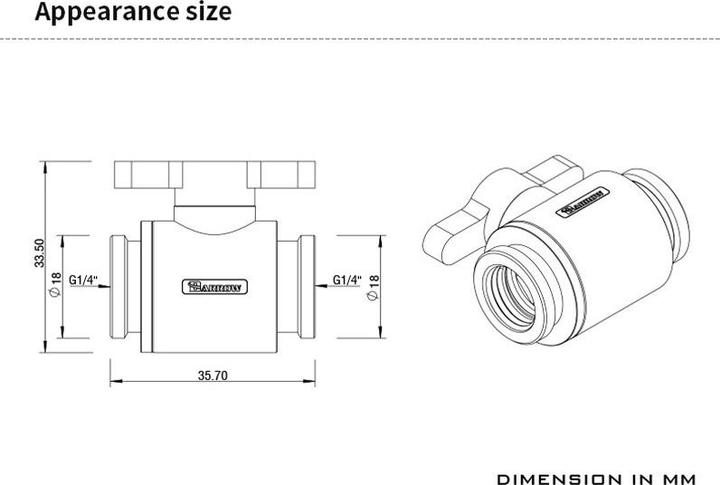 Nutritional values and ingredients Barrow Ball Valve (10mm) G1/4 inch Ball Valve, white - black