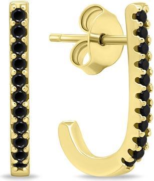 Brilio Silver - Original gold-plated earrings with zircons EA618YBC