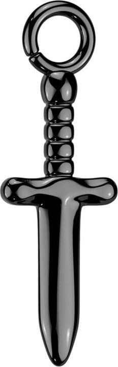 Produktbild Star Piercing Anhänger schwarz Dolch (Titan G23, ohne Messing)