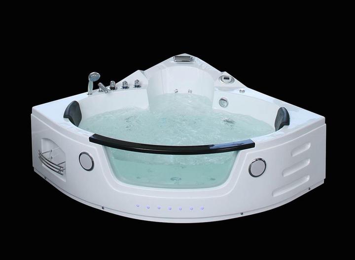 Produktbild PureHaven Whirlpool 140x140 cm Wasserfall Heizung Lichttherapie Soundsystem Reinigungsprogramm Bluet