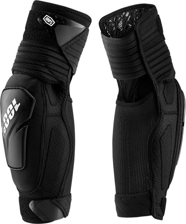 Immagine prodotto 100% PROTECCIONES Nero (Fortis Elbow Guards Black) -L/XL Elbow Guards, Bianco, ESTANDAR (L, Protettori gomito)