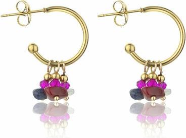 Produktbild Emily Westwood Gold-plated hoop earrings with pendants EWE23039G