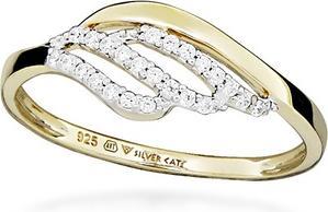 Immagine prodotto Silver Cat Charming Gold Plated Cubic Zirconia Ring Sc567 (58)