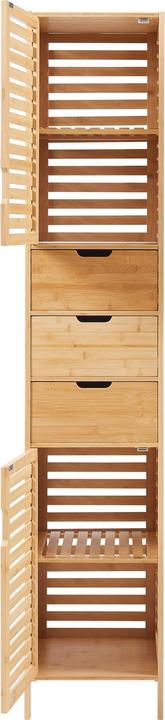Produktbild En.Casa Hochschrank Boksereys 180x35x35 cm Bambus (180 x 35 x 35 cm)