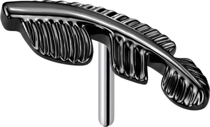 Produktbild Star Piercing Threadless Feder schwarz (ohne Messing, Titan G23)